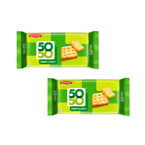 Britannia Fifty Fifty Sweet & Salty (Bundle of 2 x 62g)