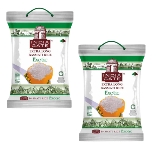India Gate Exotic Basmati Rice (Bundle of 2 x 5kg) - 10kg - Image 2