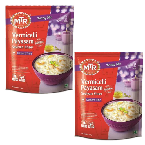 MTR Instant Vermicelli Payasam / Seviyan Kheer Mix (Bundle of 2 x 180g)