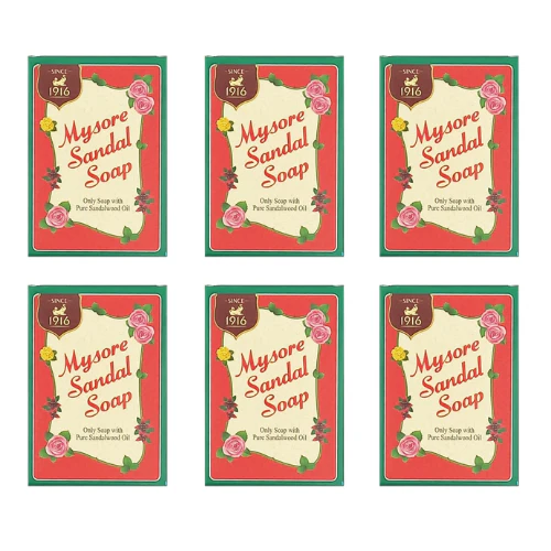 Mysore Sandal Soap (Bundle of 6 x 75g)