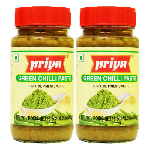 Priya Green Chilli Paste (Bundle of 2 x 300g)