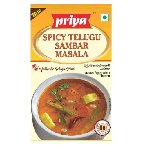 Priya Spicy Telugu Sambar Masala (50g) - Sale Item [BBD: 3 April 2026]