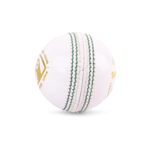 SG Shield 30 White Cricket Leather Ball (1pc) - Image 2