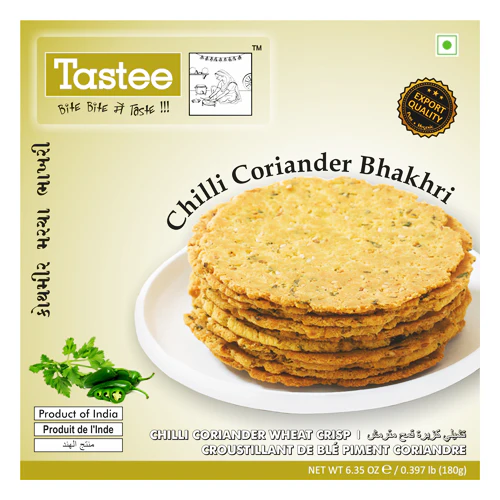 Tastee Bhakhari Chilly Coriander (180g)